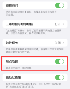 灵宝苹果授权维修站分享iPhone轻点无法唤醒怎么办 