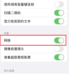 灵宝苹果手机维修网点分享iPhone如何开启九宫格构图功能 