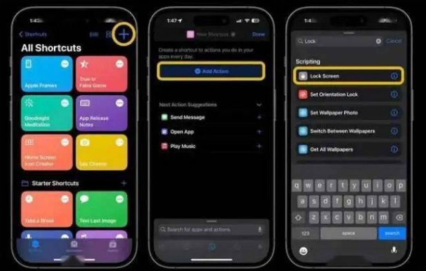 灵宝苹果14锁屏维修店分享iPhone14升级iOS16.4后如何创建锁屏快捷方式 