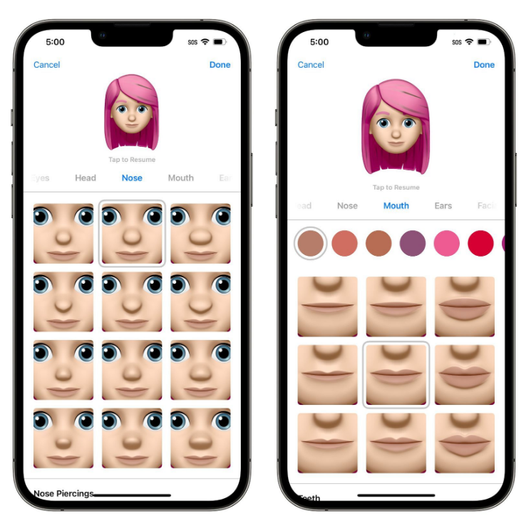灵宝苹果手机维修分享​iOS 16中的拟我表情有了哪些变化和升级 