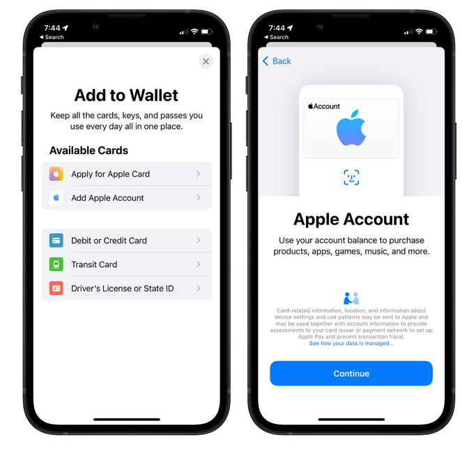 灵宝苹果手机维修分享iOS 15.5钱包App如何添加 Apple 账户 